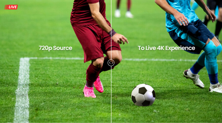 Illustration of 720p to 4K upscale